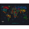 Скретч-карта мира Travel Map "Letters World" на английском языке