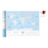 Скретч-карта мира Travel Map "Silver World" на английском языке