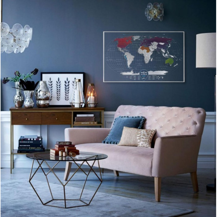 Скретч-карта мира Travel Map "Air World" на английском языке