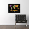 Скретч-карта мира Travel Map "Black World" на английском языке