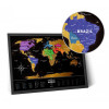 Скретч-карта мира Travel Map "Black World" на английском языке