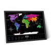 Скретч-карта мира Travel Map "Black World" на английском языке