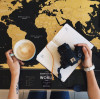 Скретч-карта мира Travel Map "Black World" на английском языке