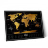Скретч-карта мира Travel Map "Black World" на английском языке
