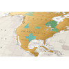Скретч-карта мира Travel Map "Geography World" на английском языке