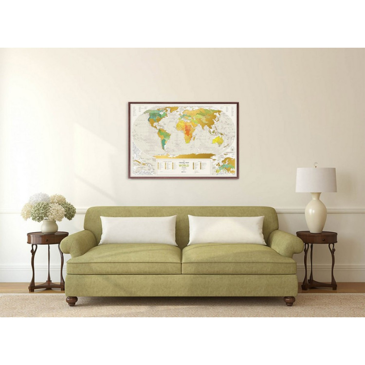 Скретч-карта мира Travel Map "Geography World" на английском языке