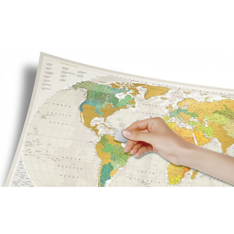 Скретч-карта мира Travel Map "Geography World" на английском языке