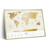 Скретч-карта мира Travel Map "Gold World" на русском языке