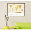 Скретч-карта мира Travel Map "Gold World" на русском языке