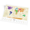 Скретч-карта мира Travel Map "Gold World" на русском языке