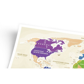 Скретч карта Travel Map "Gold World" (укр. язык)-foto2