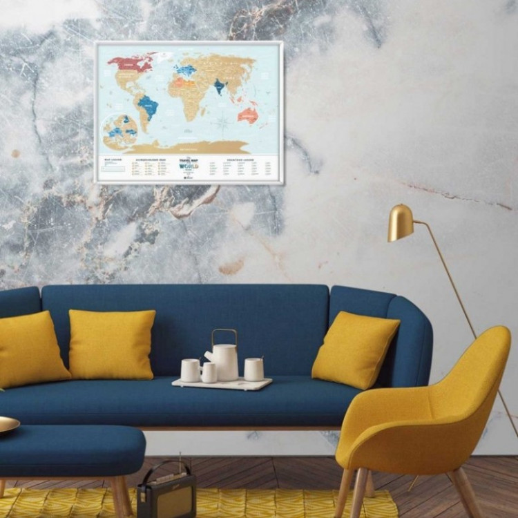 Скретч-карта мира Travel Map "Holiday Lagoon World" на английском языке