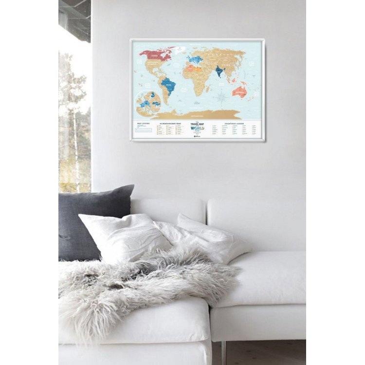Скретч-карта мира Travel Map "Holiday Lagoon World" на английском языке