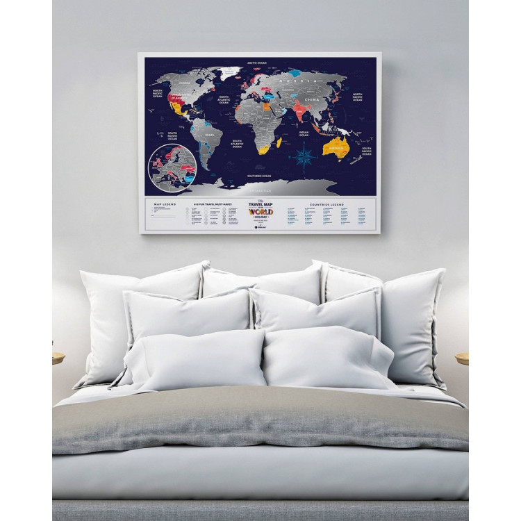 Скретч-карта мира Travel Map "Holiday World" на английском языке