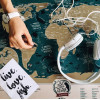Скретч-карта мира Travel Map "Marine World" на английском языке