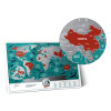 Скретч-карта мира Travel Map "Marine World" на английском языке