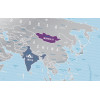 Скретч-карта мира Travel Map "Silver World" на английском языке