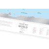 Скретч-карта мира Travel Map "Silver World" на английском языке