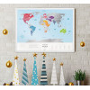 Скретч-карта мира Travel Map "Silver World" на английском языке