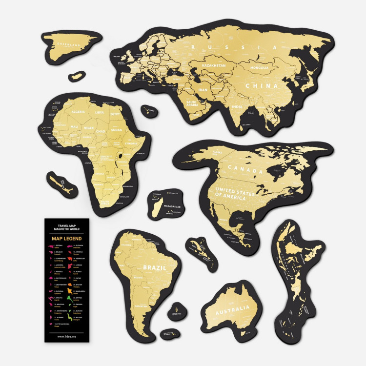 Скретч-карта мира Travel Map "Magnetic World" на английском языке