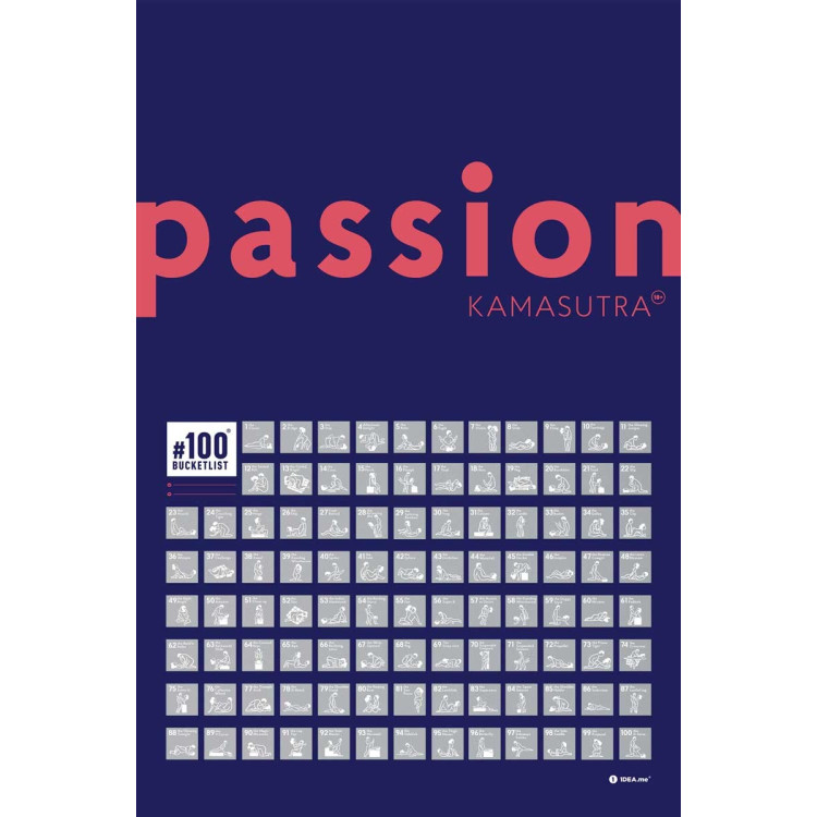 Скретч постер "#100 Bucketlist Kamasutra passion"