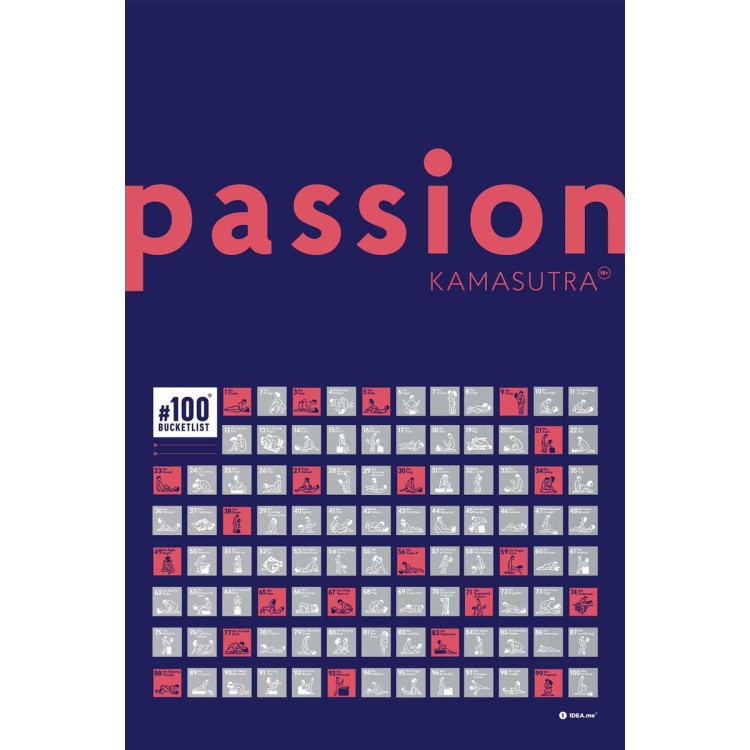 Скретч постер "#100 Bucketlist Kamasutra passion"