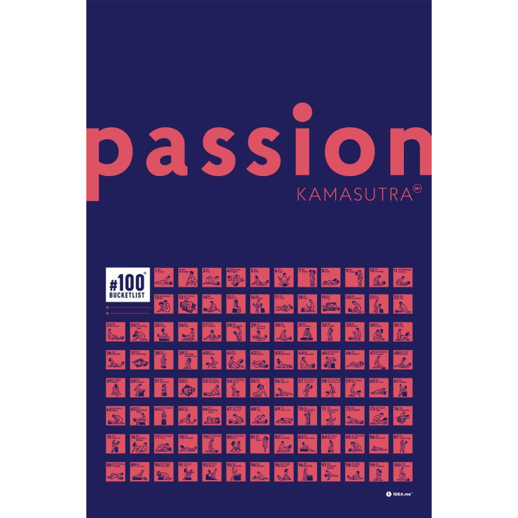 Скретч постер "#100 Bucketlist Kamasutra passion"