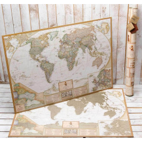 Скретч-карта мира "My Map Antique edition" (на англ.)