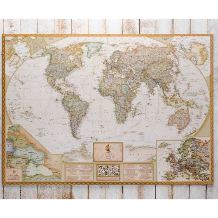 Скретч карта мира "My Map Antique edition" (на английском языке)