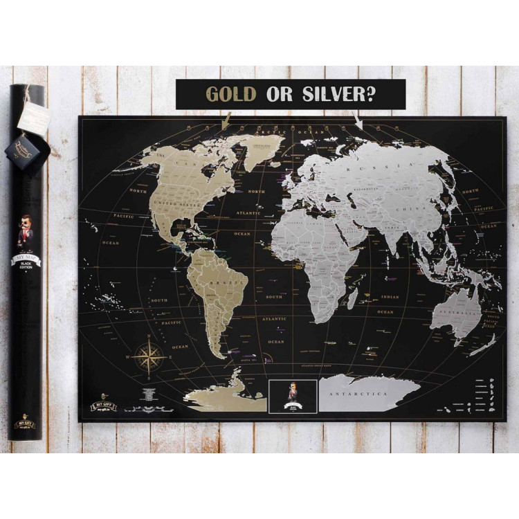 Скретч карта мира "My Map Black edition" (на английском языке)
