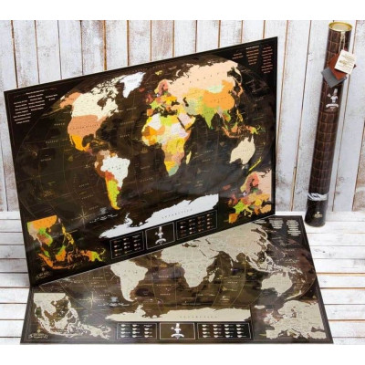 Скретч карта мира "My Map Chocolate edition" (на англ.)