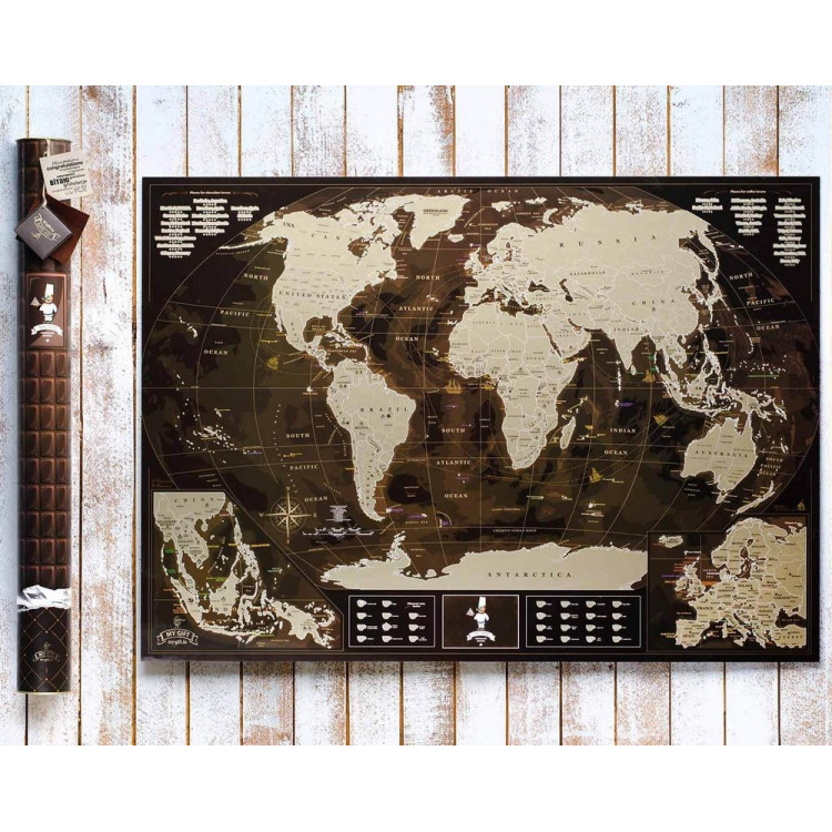 Скретч карта мира "My Map Chocolate edition" (на английском языке)