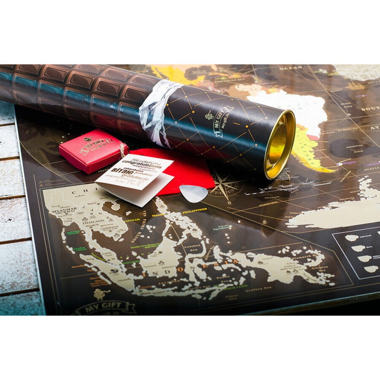 Скретч карта мира "My Map Chocolate edition" (на английском языке)