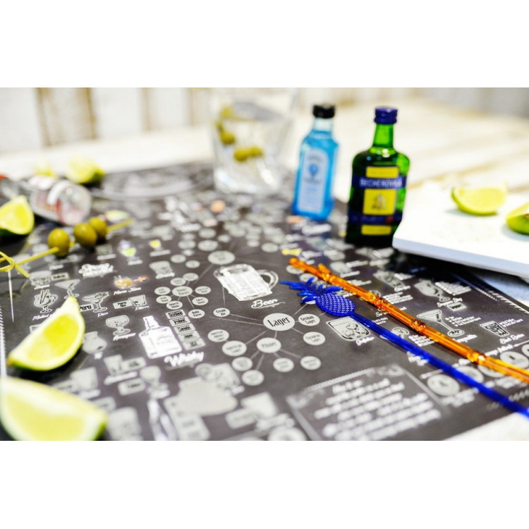 Скретч-постер з напоями "My Drink Poster" в подарунковому тубусі