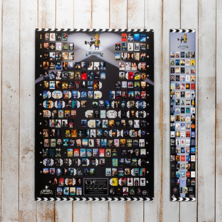 Скретч-постер із фільмами "My Poster Cinema edition 21 century" в подарунковому тубусі