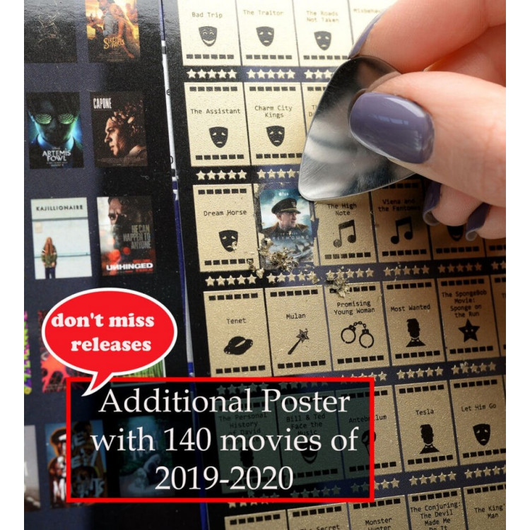 Скретч-постер з фільмами на реальних подіях "My Poster Cinema edition" в подарунковому тубусі