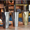 Стакан Starbucks с крышкой и трубочкой (золото)