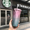 Стакан Starbucks с крышкой и трубочкой (сине-фиолетовый)