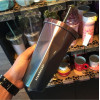 Стакан Starbucks с крышкой и трубочкой (сине-фиолетовый)