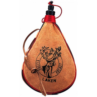 Фляга "Laken Leather canteen" 1 л, прямая форма