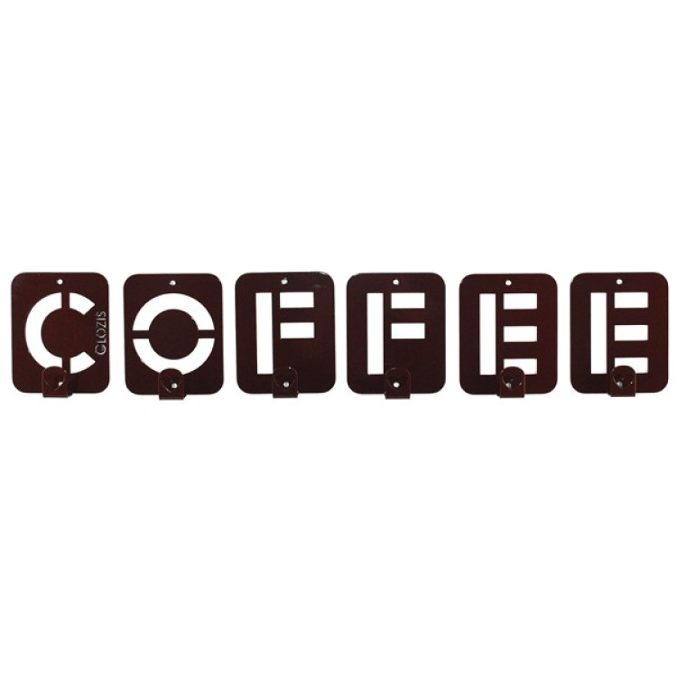 Вешалка на стену для одежды и аксессуаров "Coffee"