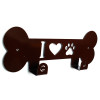 Вешалка на стену для одежды и аксессуаров "I love Pets"