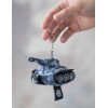 Брелок в виде танка World of Tanks, серый-хаки