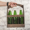 Деревянный ящик для пива "Big beer box" на 6 бутылок + копилка для крышек