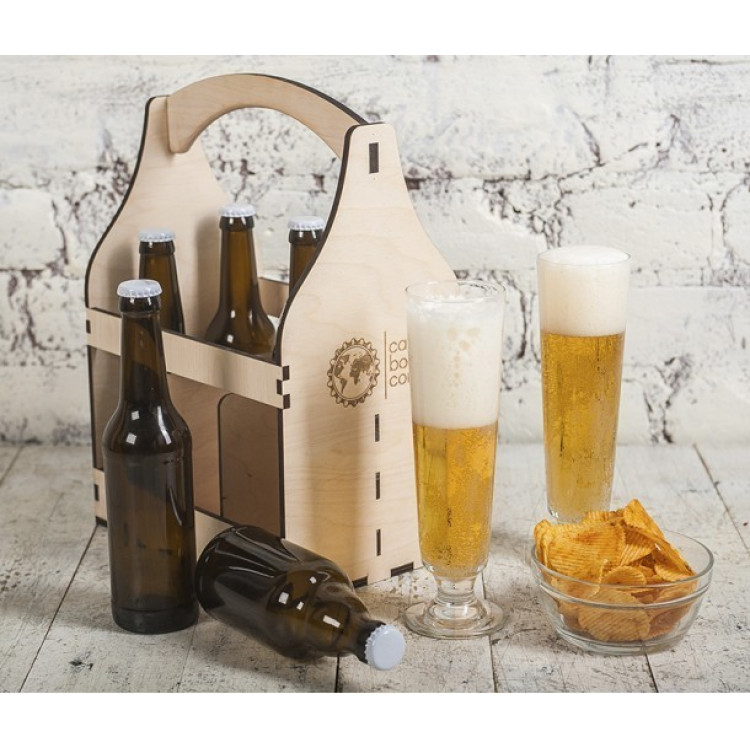 Деревянный ящик для пива "Big beer box" на 6 бутылок