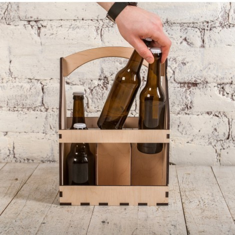 Деревянный ящик для пива "Big beer box" на 6 бутылок