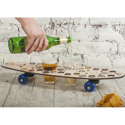 Поднос-подставка "Beer drive" для бокалов и закусок-foto2