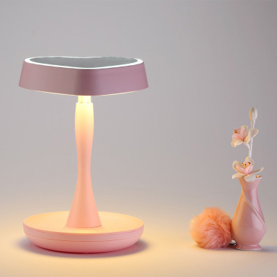 Зеркало с LED подсветкой для макияжа (розовое)-foto4