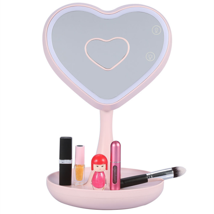 Зеркало с Led подсветкой для make-up (розовое)