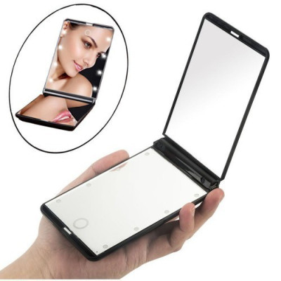 Складное зеркало для макияжа с подсветкой (3 цвета)-foto4